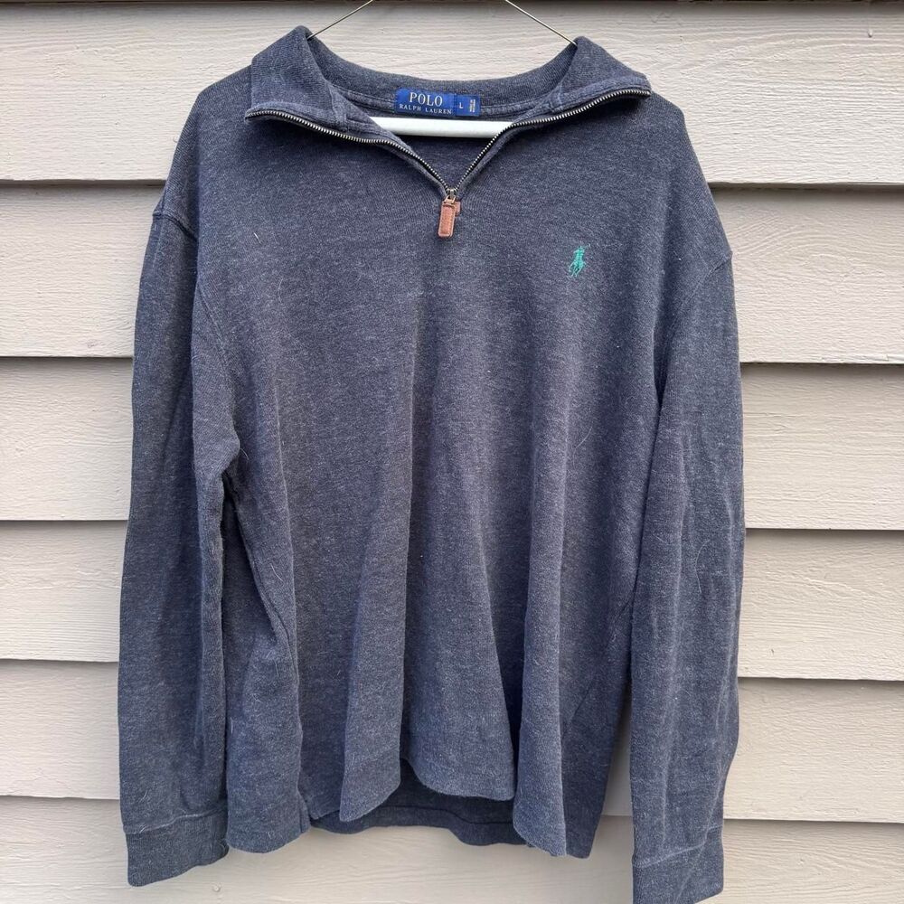 Polo-ralph-lauren Men's Grey and Navy Jumper